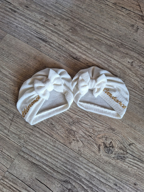 Turban bonnet neoud, buns ou simple en tissu maille extensible mi-saison 3 couleurs